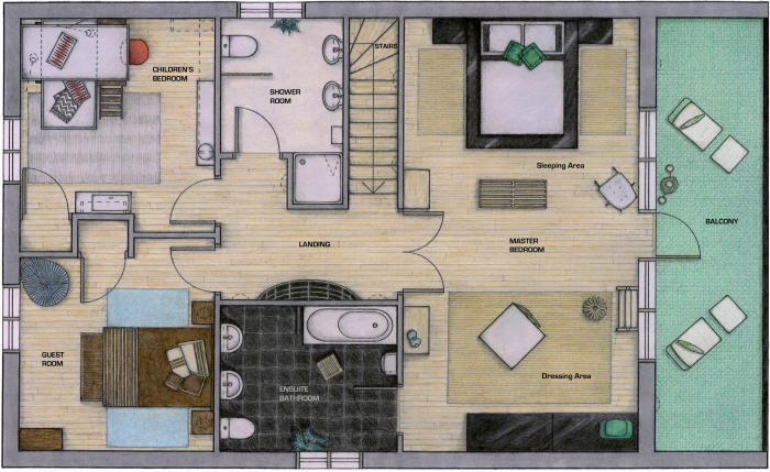 3-Bedroom Detached House Show Home, First Floor Concept Boards Section