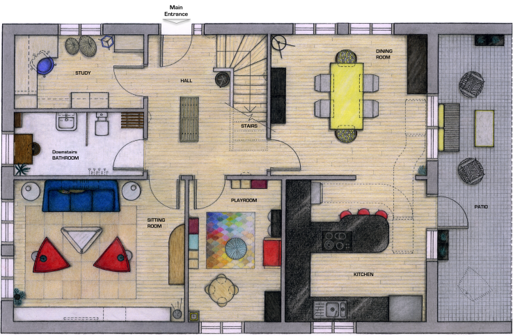 3-Bedroom Detached House Show Home, First Floor Concept Boards Section