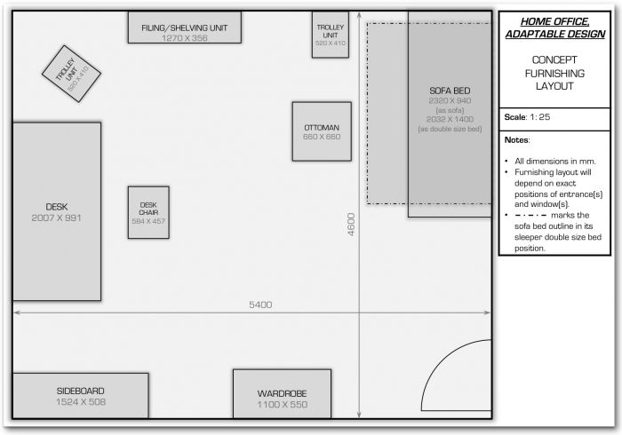 Adaptable Home Office Layout