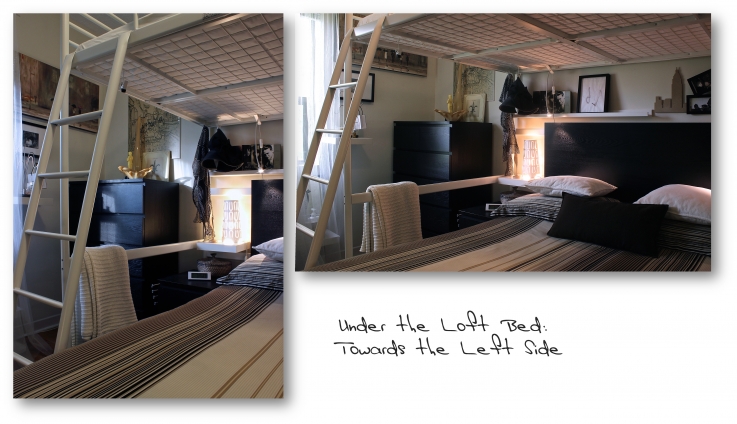 Small Bedroom: Under Loft Bed Left Side