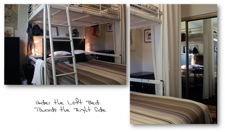 Small Bedroom: Under Loft Bed Right Side