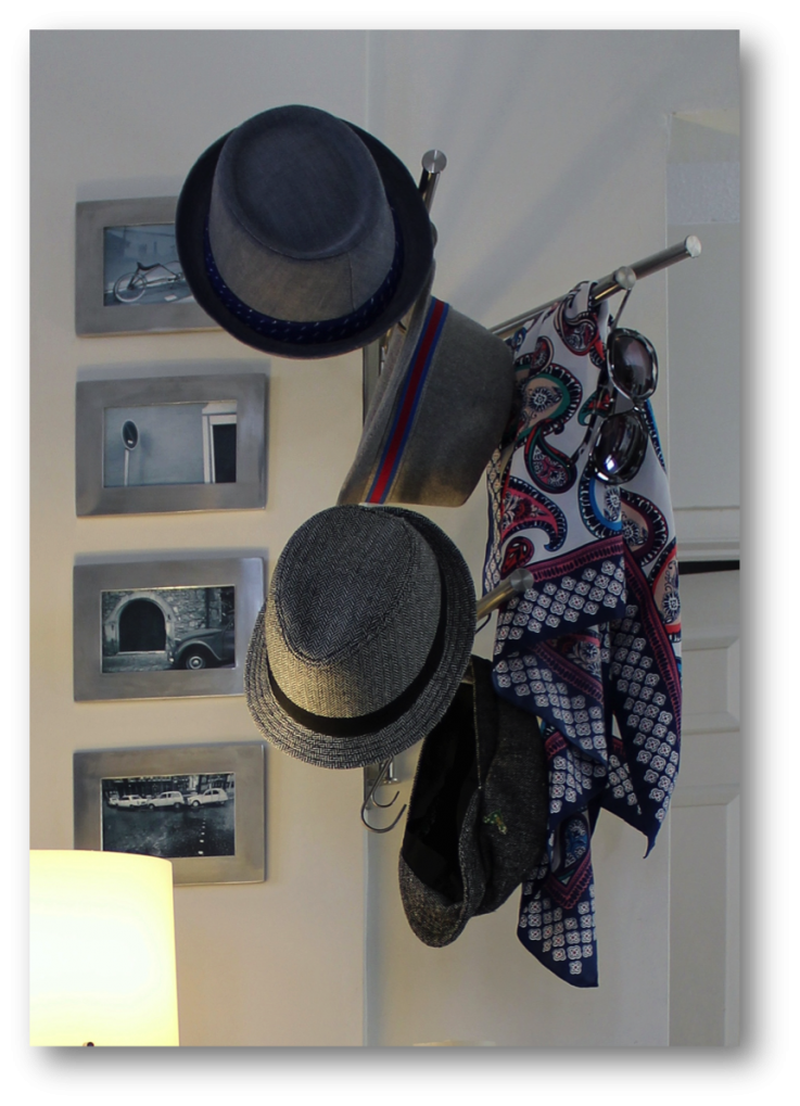 Wall-Mounted Accessories Rack, In Use 