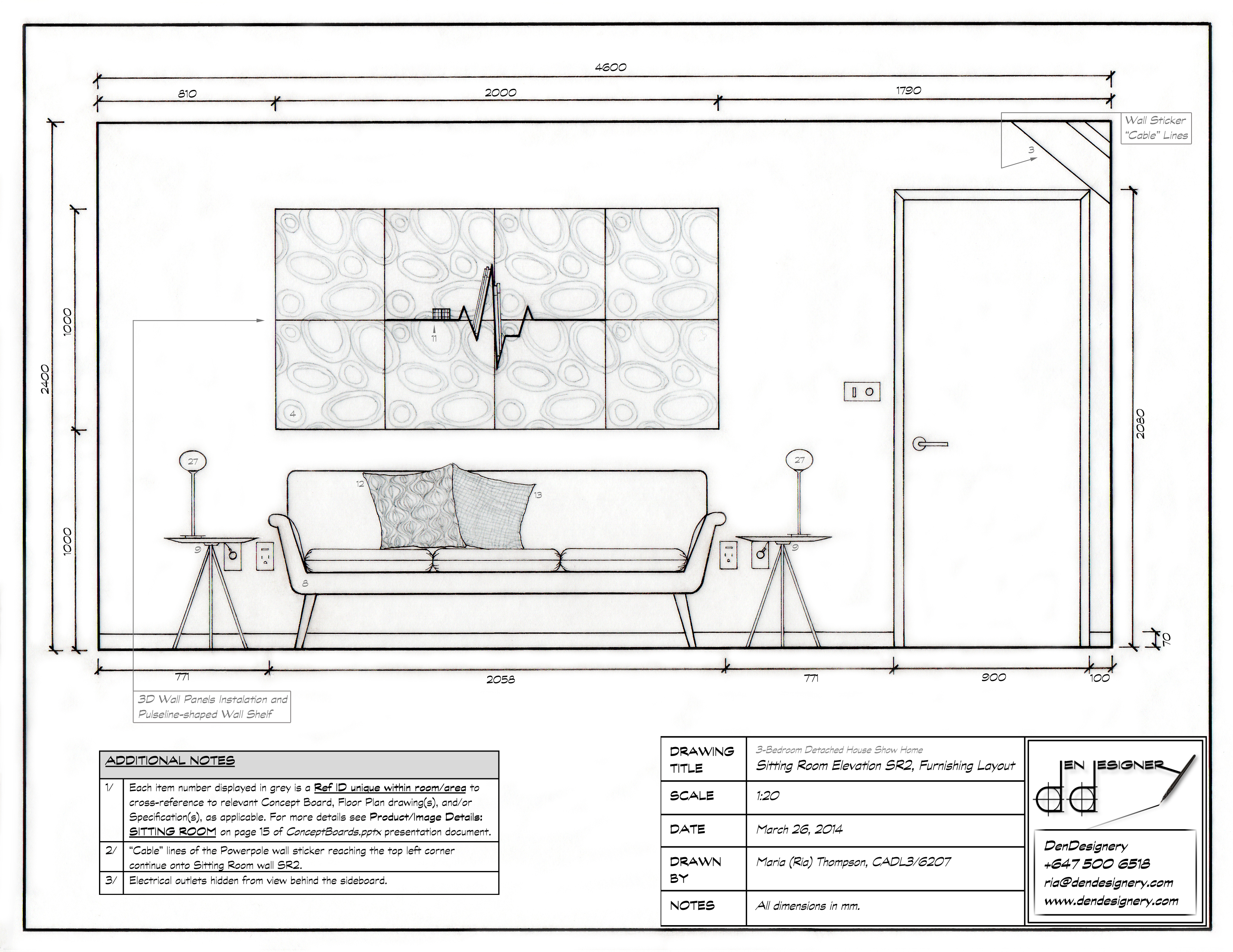 3 Bedroom Detached Show Home Drawings  Den Designery