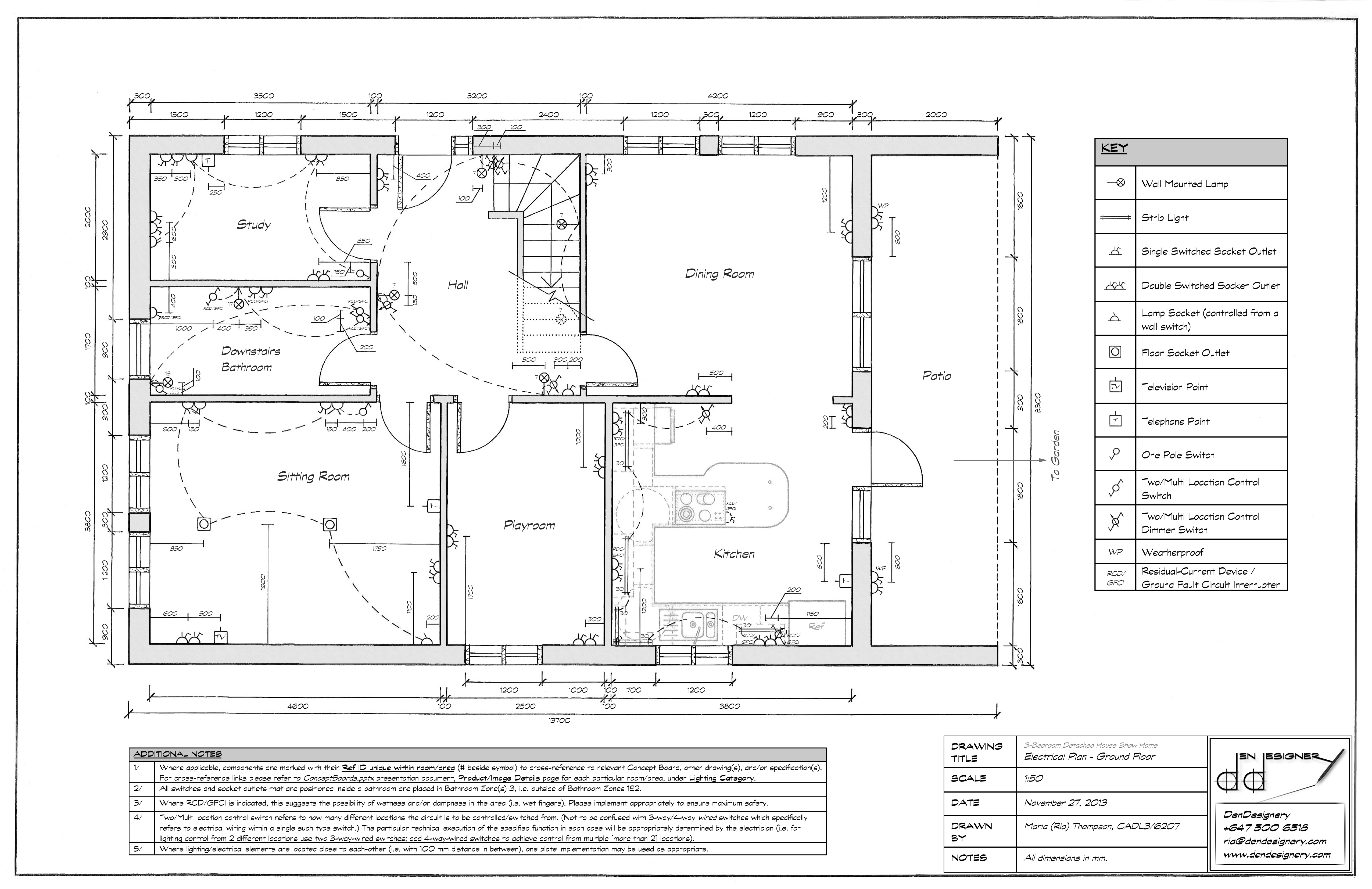 3 Bedroom Detached Show Home  Drawings  Den Designery