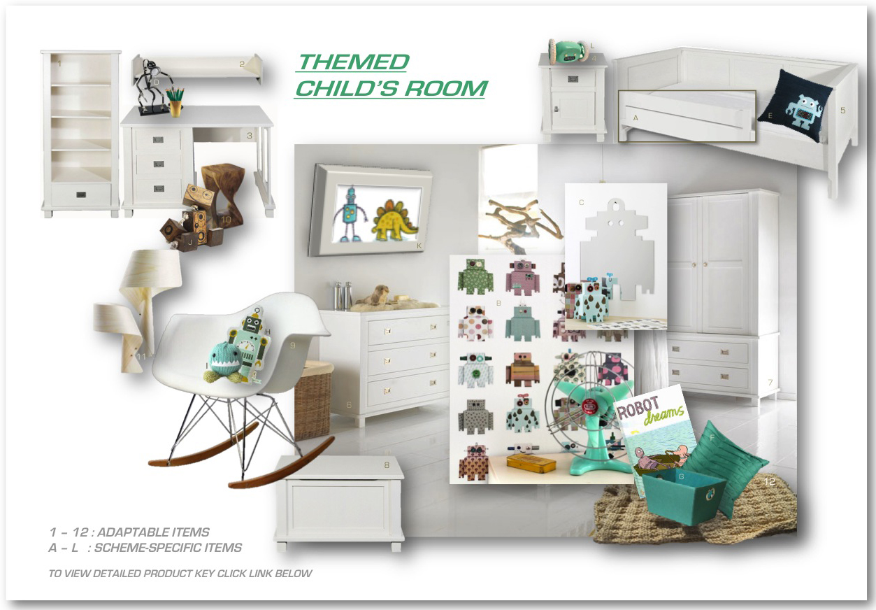 Adaptable Bedroom, Robot Themed Children's Room