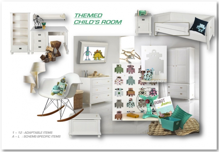 Adaptable Bedroom, Robot Themed Children's Bedroom