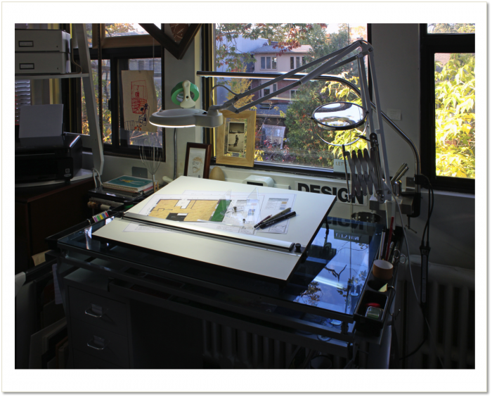 At Drafting Table